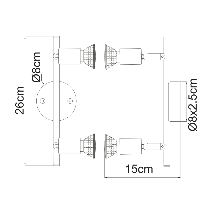 Globo 57381-2L - LED spotlight OLANA 2xGU10/3W/230V