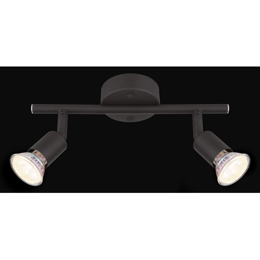 Globo - LED Spotlight 2xGU10/3W/230V svart