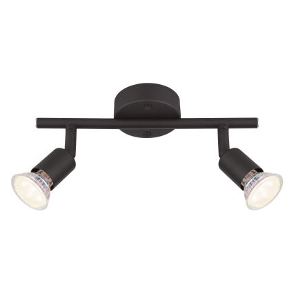 Globo - LED Spotlight 2xGU10/3W/230V svart