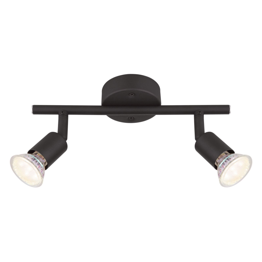Globo - LED Spotlight 2xGU10/3W/230V svart