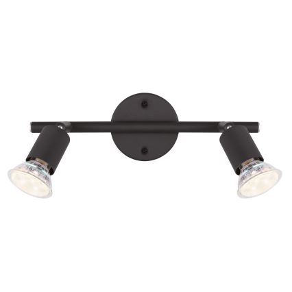 Globo - LED Spotlight 2xGU10/3W/230V svart