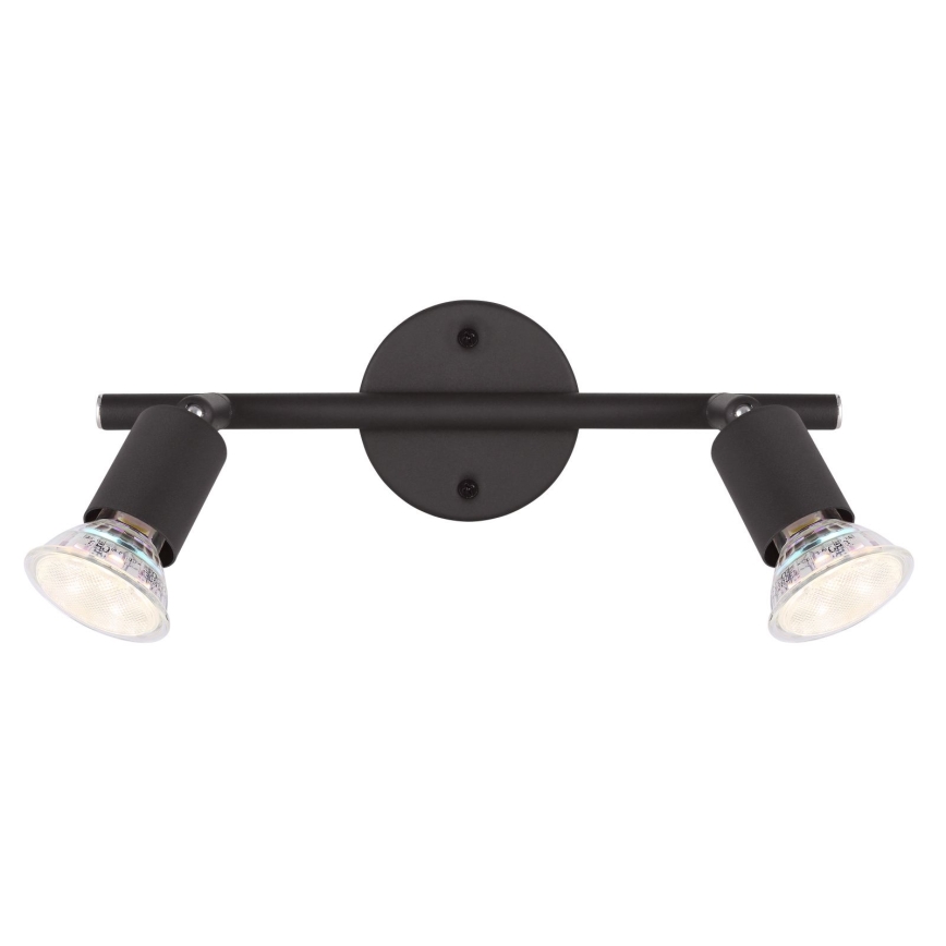 Globo - LED Spotlight 2xGU10/3W/230V svart