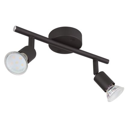 Globo - LED Spotlight 2xGU10/3W/230V svart