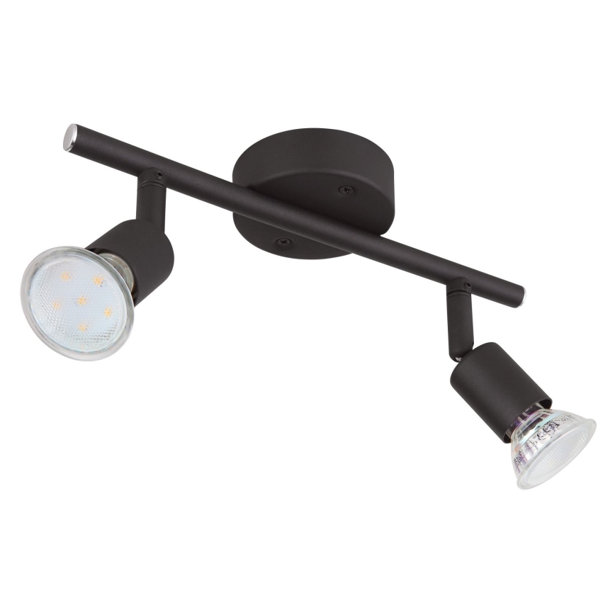 Globo - LED Spotlight 2xGU10/3W/230V svart