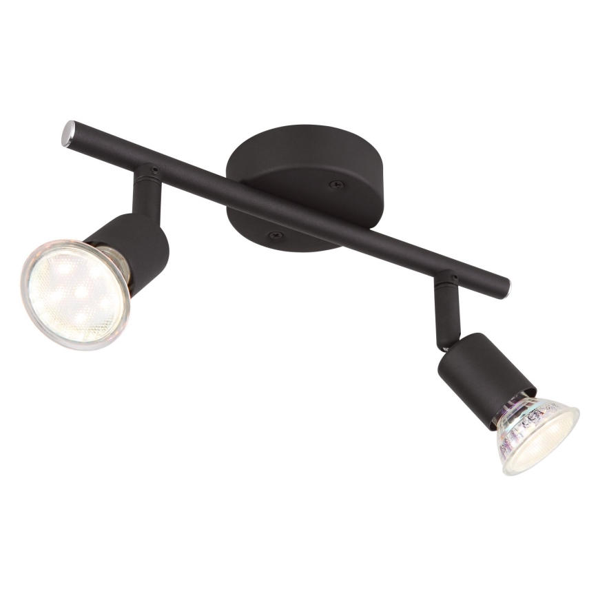 Globo - LED Spotlight 2xGU10/3W/230V svart