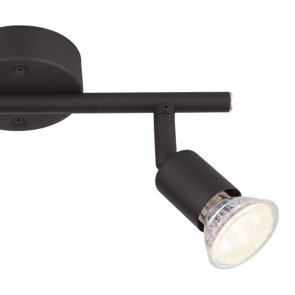 Globo - LED Spotlight 2xGU10/3W/230V svart