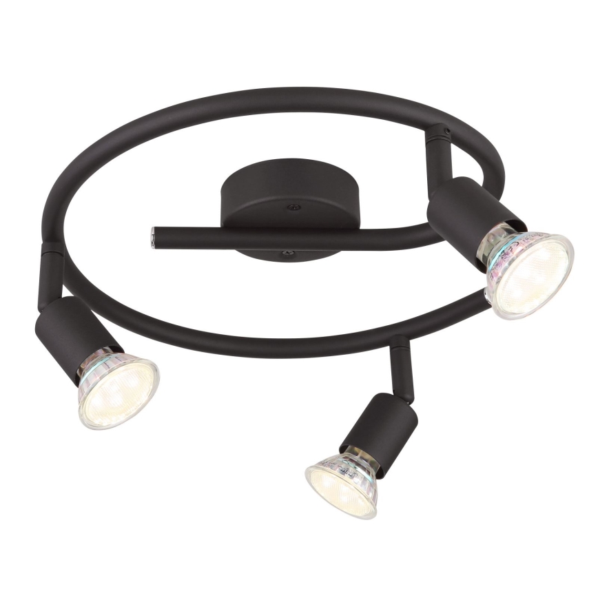Globo - LED Spotlight 3xGU10/3W/230V svart