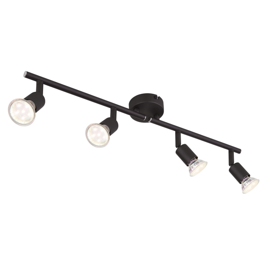 Globo - LED Spotlight 4xGU10/3W/230V svart