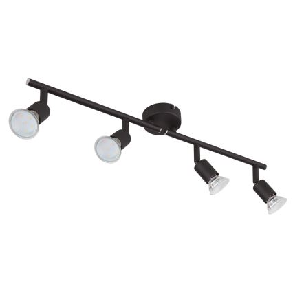 Globo - LED Spotlight 4xGU10/3W/230V svart