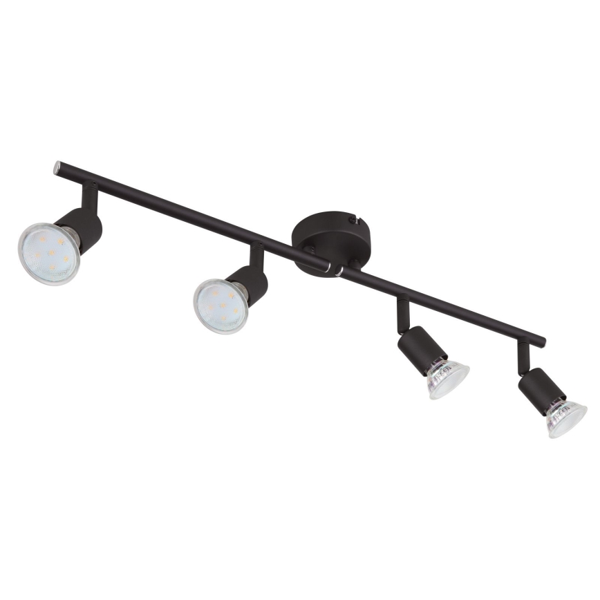 Globo - LED Spotlight 4xGU10/3W/230V svart