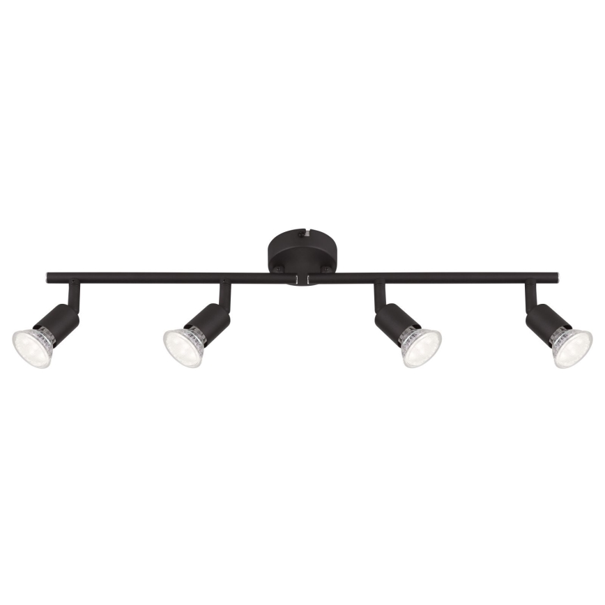 Globo - LED Spotlight 4xGU10/3W/230V svart