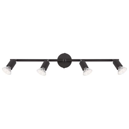 Globo - LED Spotlight 4xGU10/3W/230V svart