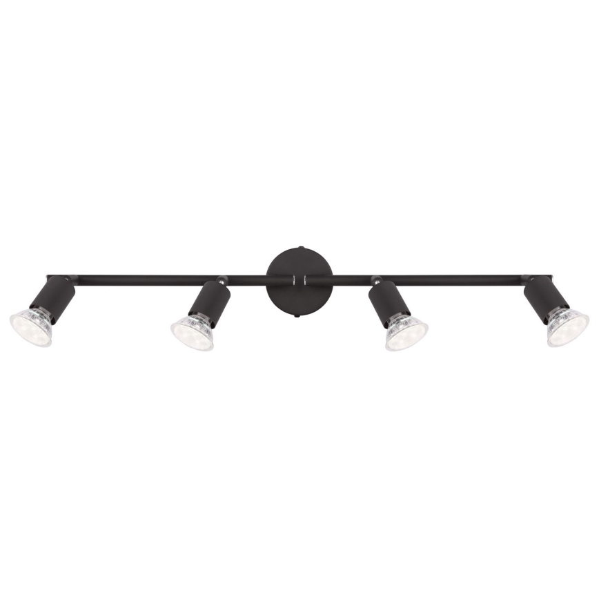 Globo - LED Spotlight 4xGU10/3W/230V svart