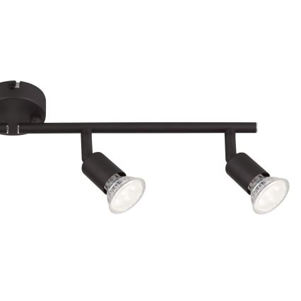 Globo - LED Spotlight 4xGU10/3W/230V svart