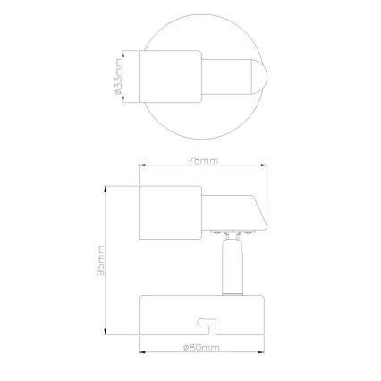 Globo - LED väggspotlight 1xGU10/3W/230V