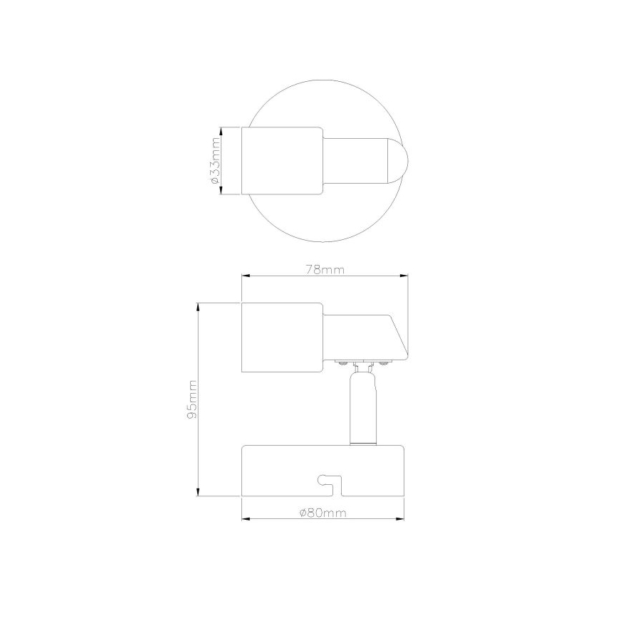 Globo - LED väggspotlight 1xGU10/3W/230V