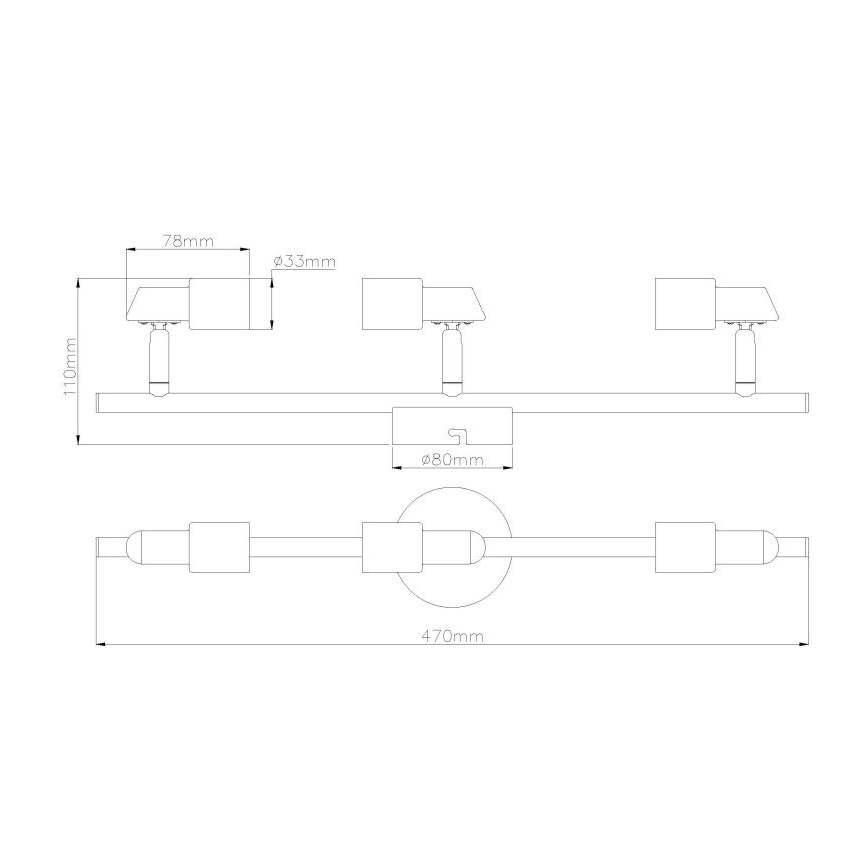 Globo - LED spotlight 3xGU10/3W/230V