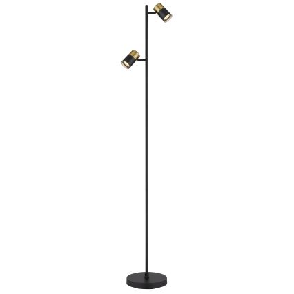 Globo - Golvlampa 2xGU10/5W/230V svart/guld