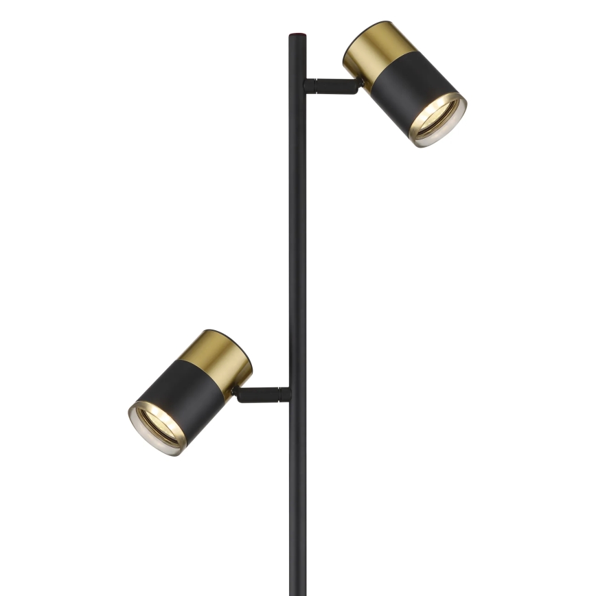 Globo - Golvlampa 2xGU10/5W/230V svart/guld