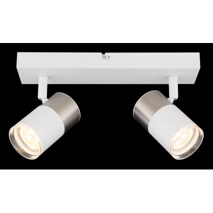 Globo - Spotlight 2xGU10/25W/230V vit/matt krom