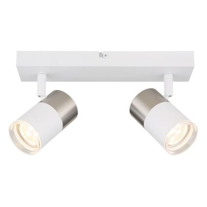 Globo - Spotlight 2xGU10/25W/230V vit/matt krom