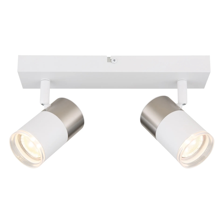 Globo - Spotlight 2xGU10/25W/230V vit/matt krom