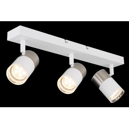Globo - Spotlight 3xGU10/25W/230V vit/matt krom