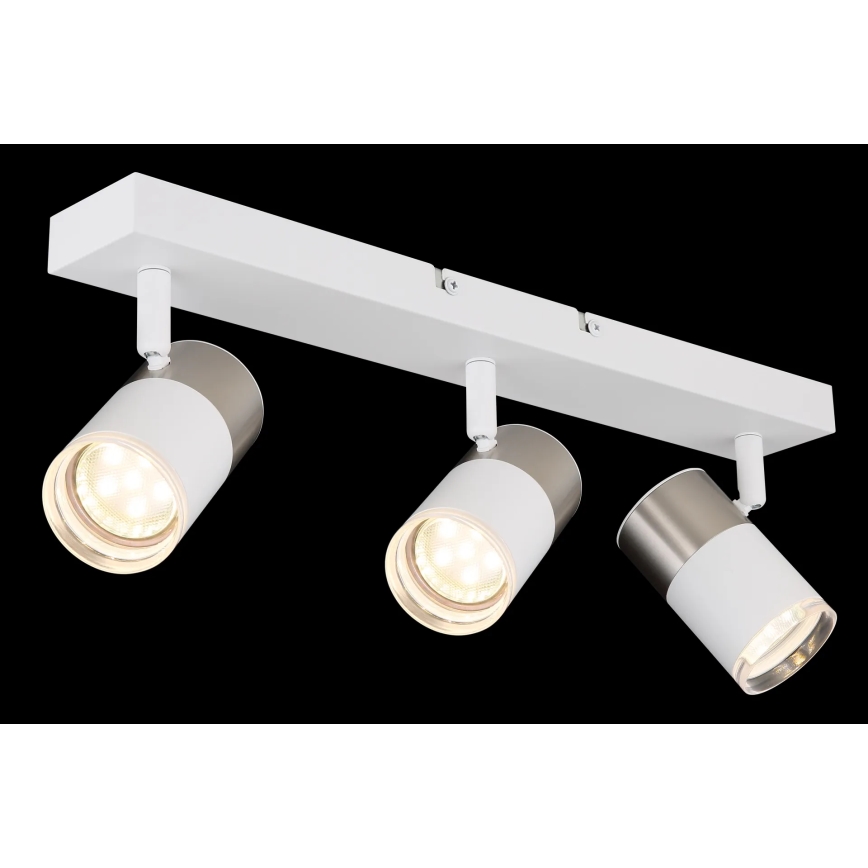Globo - Spotlight 3xGU10/25W/230V vit/matt krom