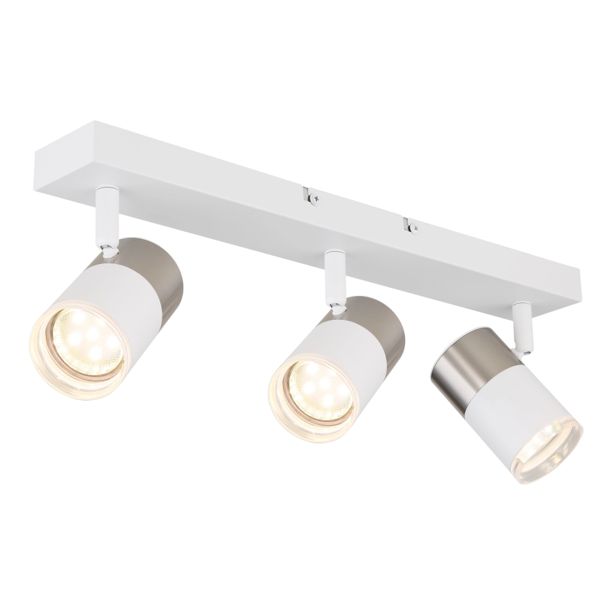 Globo - Spotlight 3xGU10/25W/230V vit/matt krom