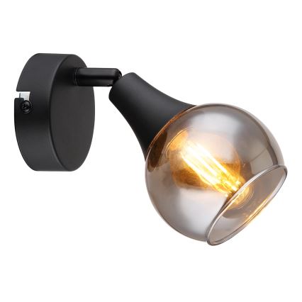 Globo - Väggspotlight 1xE14/40W/230V svart