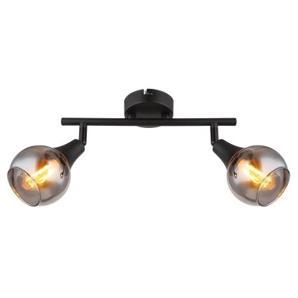 Globo - Spotlight 2xE14/40W/230V svart