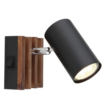 Globo - Väggspotlight 1xGU10/25W/230V svart