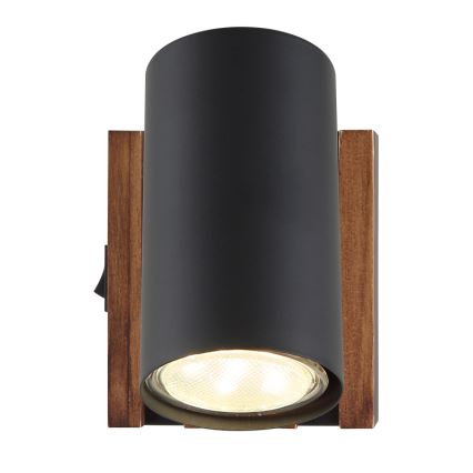 Globo - Väggspotlight 1xGU10/25W/230V svart