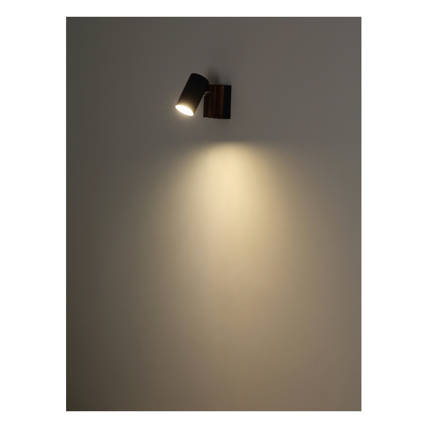 Globo - Väggspotlight 1xGU10/25W/230V svart