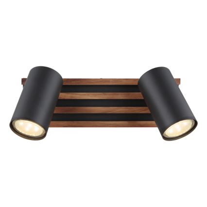 Globo - Spotlight 2xGU10/25W/230V svart