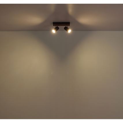 Globo - Spotlight 2xGU10/25W/230V svart