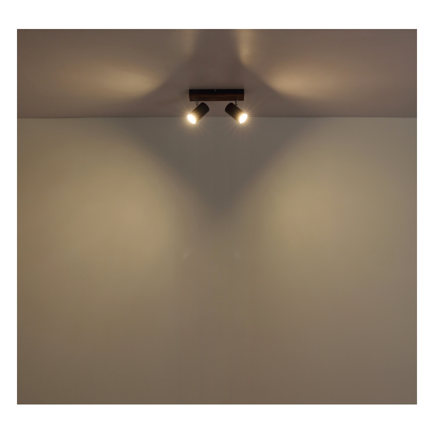 Globo - Spotlight 2xGU10/25W/230V svart