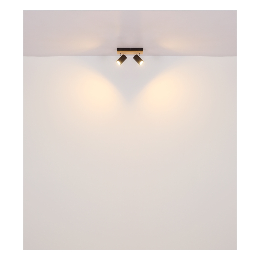 Globo - Spotlight 2xGU10/25W/230V svart