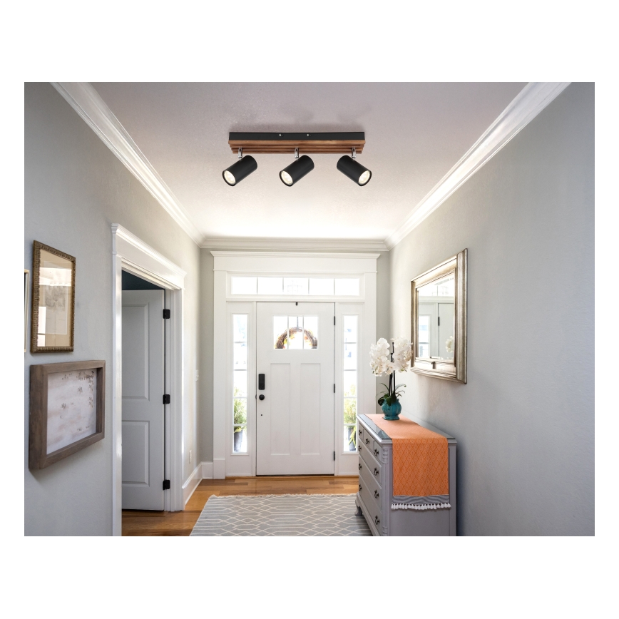 Globo - Spotlight 3xGU10/25W/230V svart