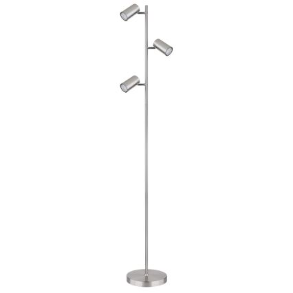 Globo - Golvlampa 3xGU10/5W/230V matt krom