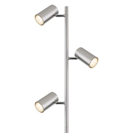 Globo - Golvlampa 3xGU10/5W/230V matt krom