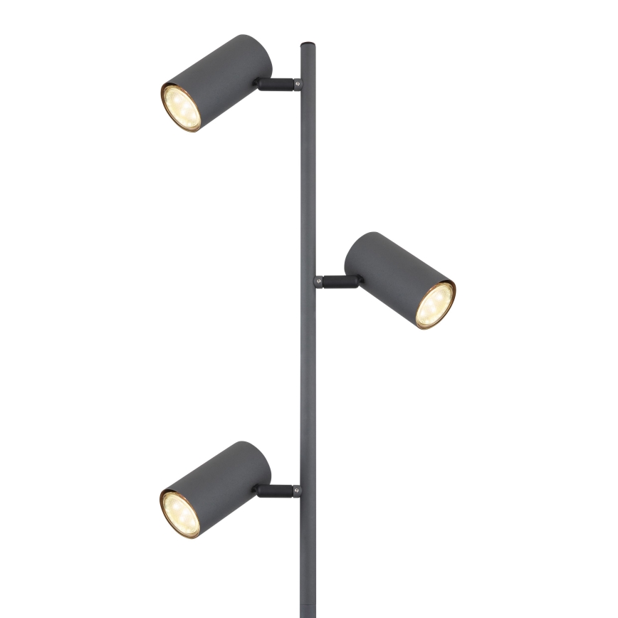 Globo - Golvlampa 3xGU10/5W/230V grå