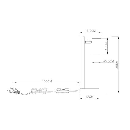 Globo - Bordslampa 1xGU10/5W/230V svart