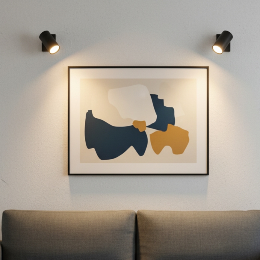 Globo - Väggspotlight 1xGU10/25W/230V svart