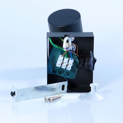 Globo - Väggspotlight 1xGU10/25W/230V svart