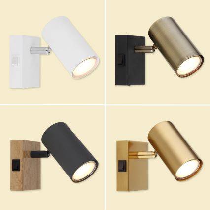 Globo - Väggspotlight 1xGU10/25W/230V svart