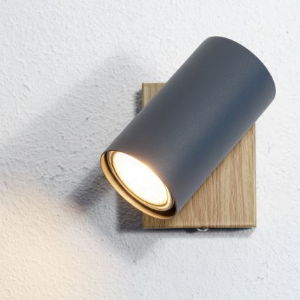 Globo  - Vägg spotlight ROBBY 1xGU10/25W/230V grå/brun