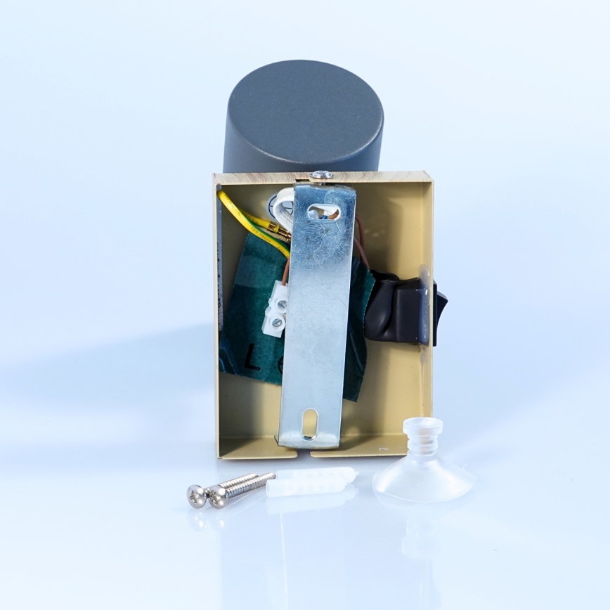 Globo  - Vägg spotlight ROBBY 1xGU10/25W/230V grå/brun