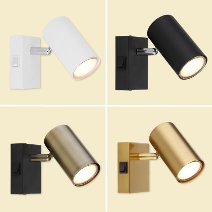 Globo  - Vägg spotlight ROBBY 1xGU10/25W/230V grå/brun