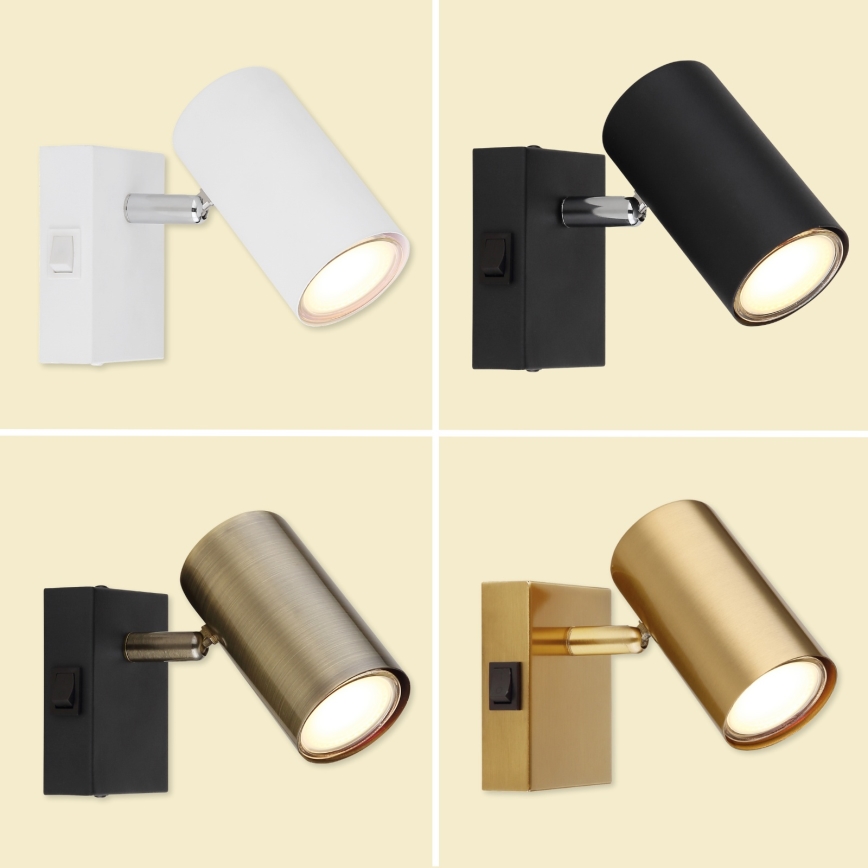 Globo  - Vägg spotlight ROBBY 1xGU10/25W/230V grå/brun